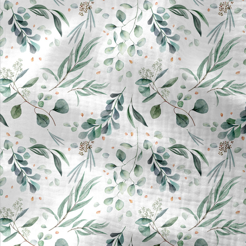 Printed Double Gauze SCARLETT White / Green